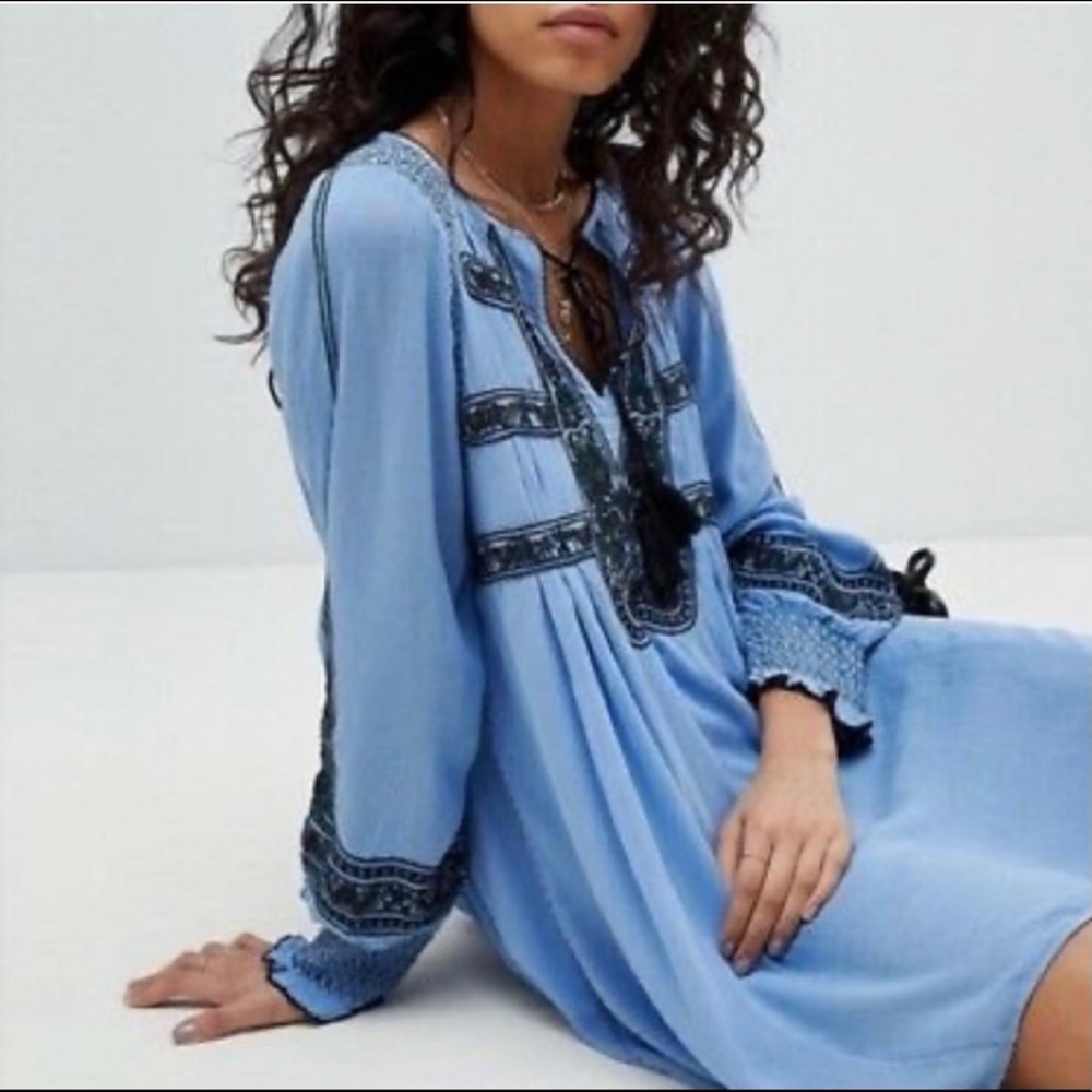 NWT Free people dress “river skies”